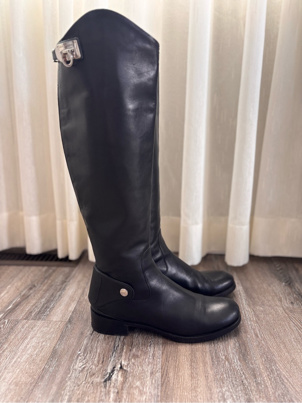 Ferragamo Black Rodi Riding Boots - Picture 2 of 15